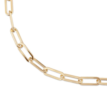 Large Elongated Link Chain Anklet by eklexic